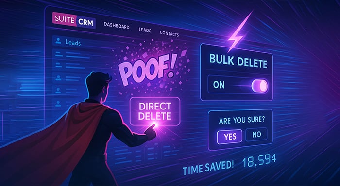 SuiteCRM Direct Delete for ListView Row
