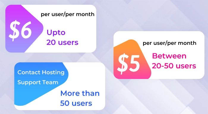 Per User Hosting Pricing Plan