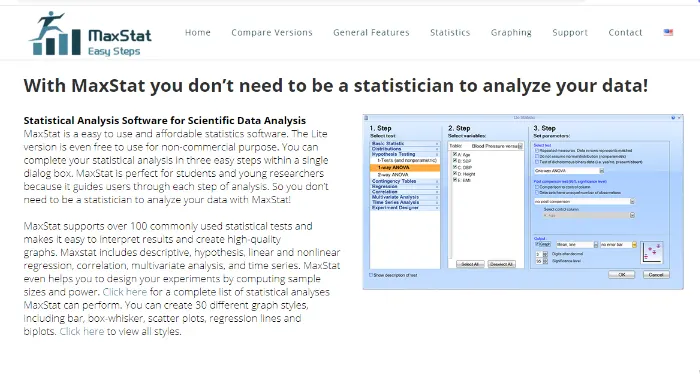 Statistical Analysis tools maxstat software