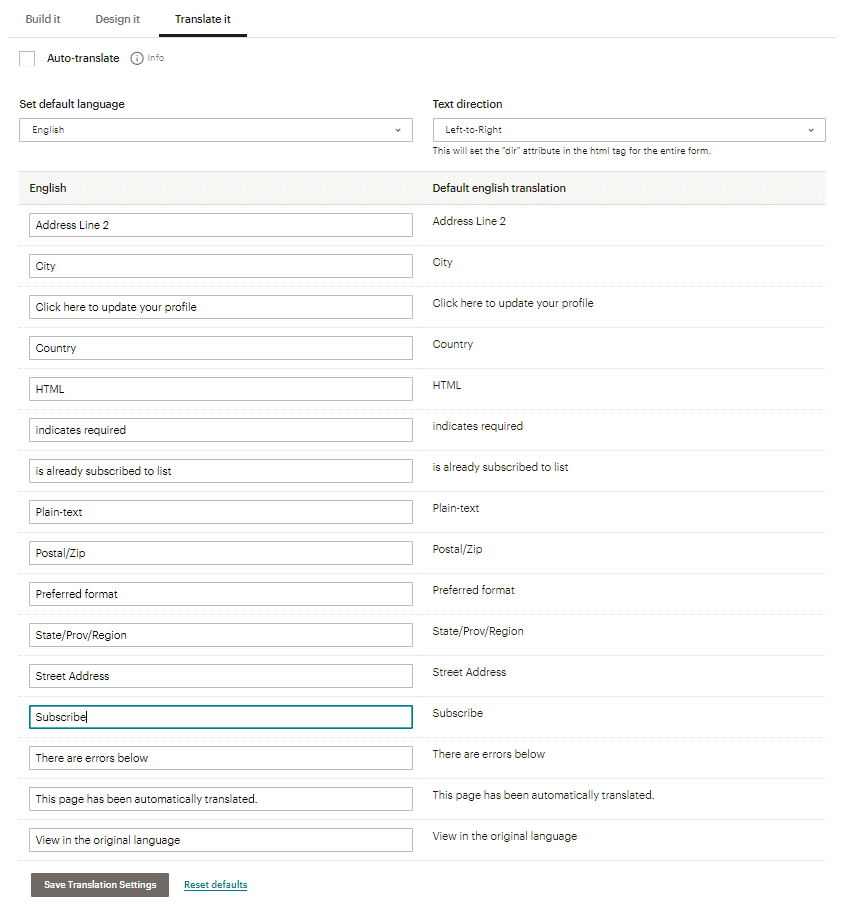 Mailchimp Form