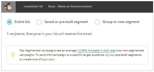 Campaign Subscriber plan