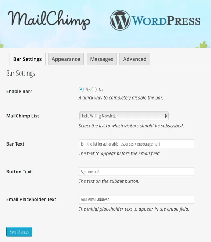 MailChimp Integrate WordPress