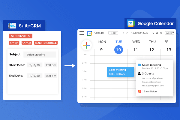 SuiteCRM Google Calendar Integration (Lite)