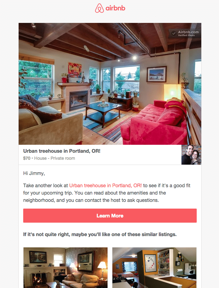 Airbnb Email Template Example