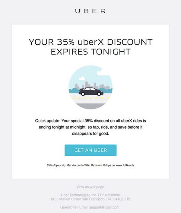 Uber Email Template Example