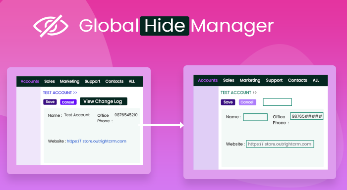 SuiteCRM Global hide manager