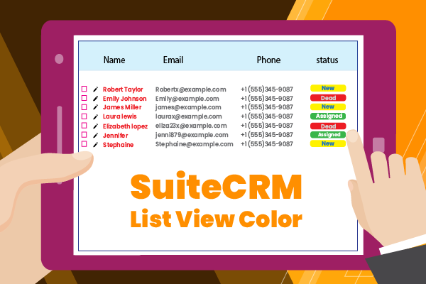 SuiteCRM ListView Field Color