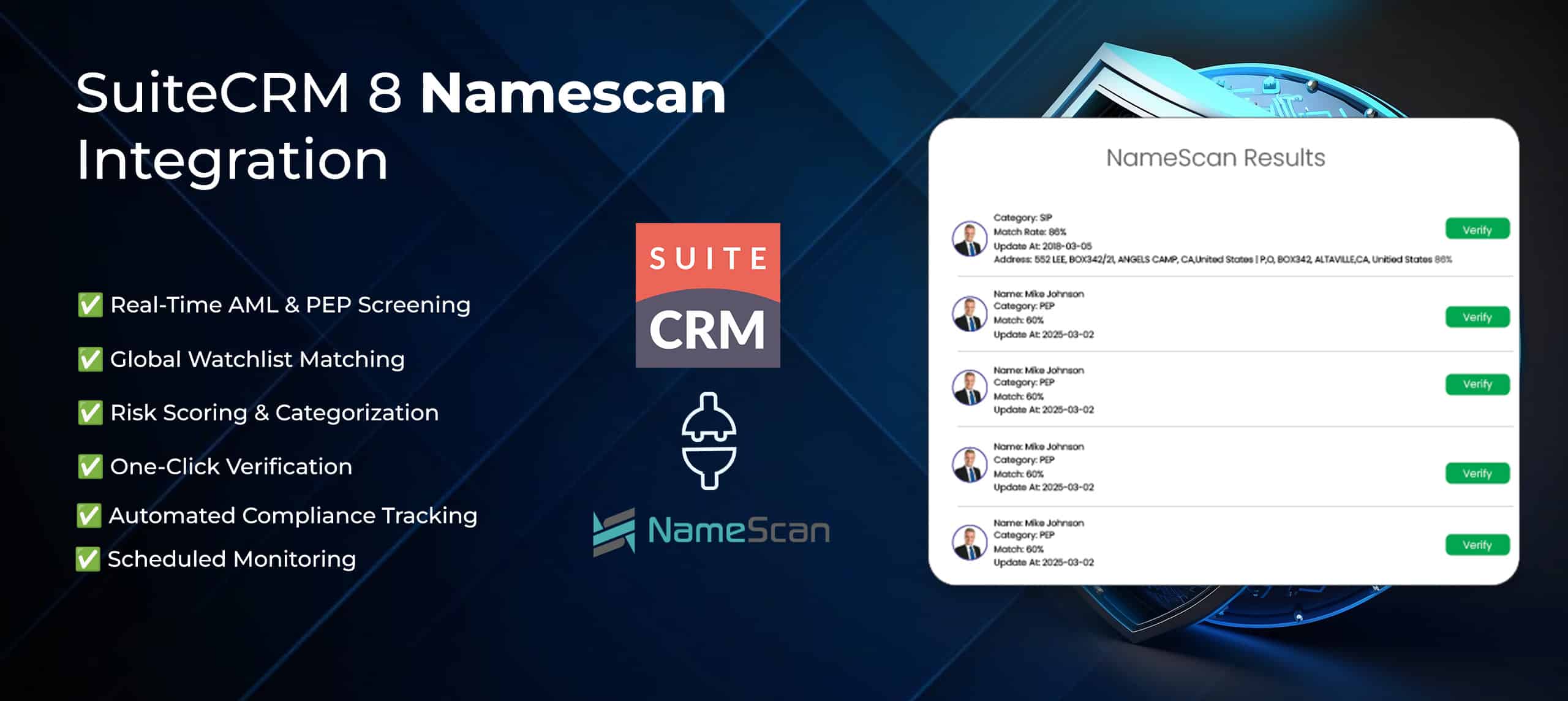 SuiteCRM NameScan Integration (Lite)