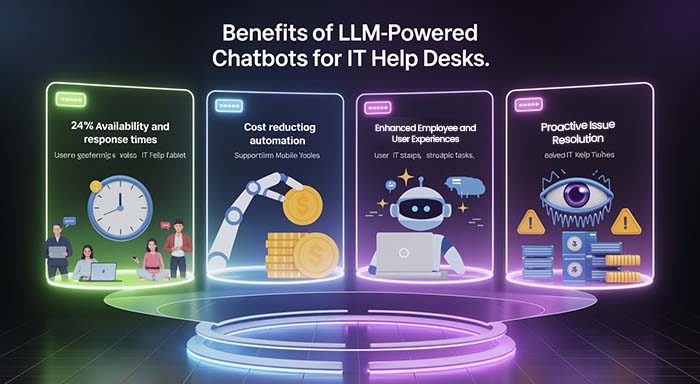 Benefits of LLM-Powered Chatbots for IT Help Desks