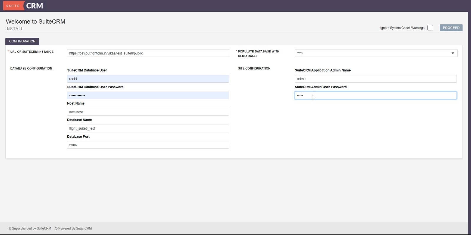 Configure SuiteCRM