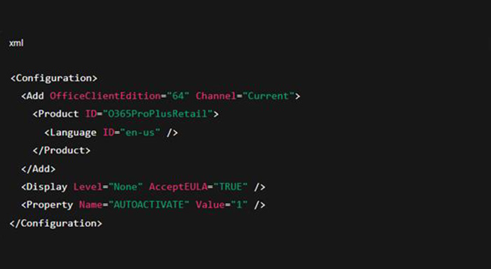 Create or edit the configuration XML