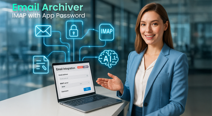 Email Archiver for SuiteCRM 8 via IMAP with App Password