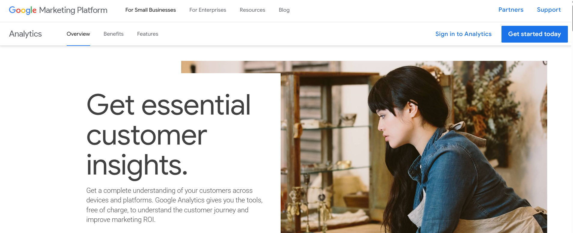 Sign in to your Google Analytics account.