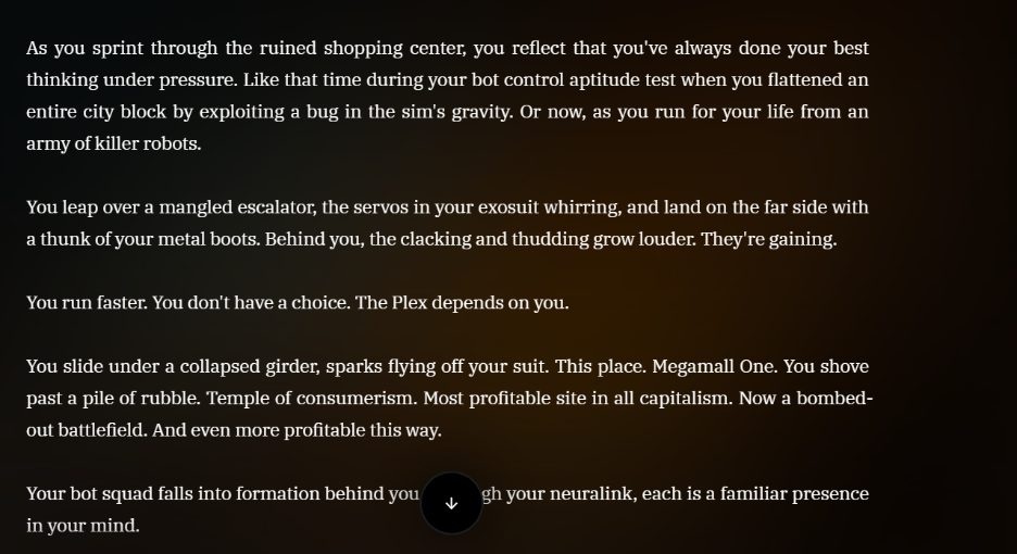  the next page onwards, your story will begin