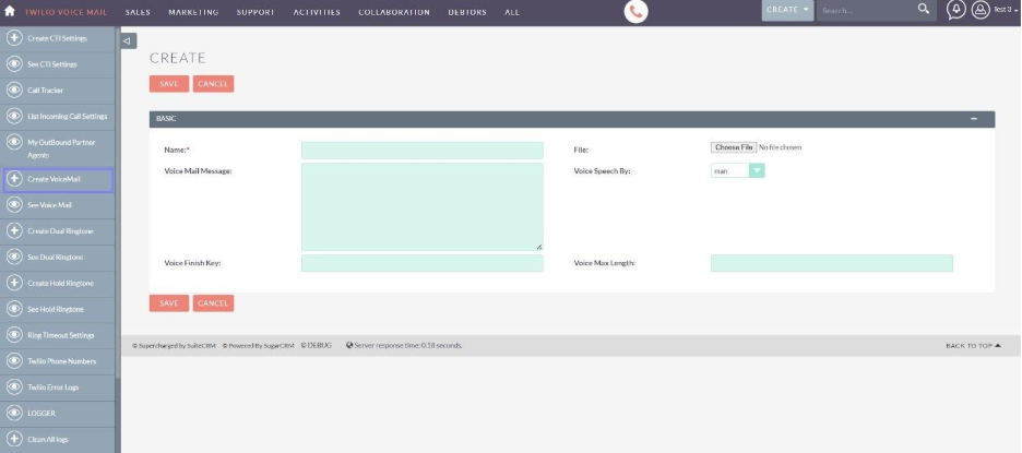 Creating Voicemail Configurations