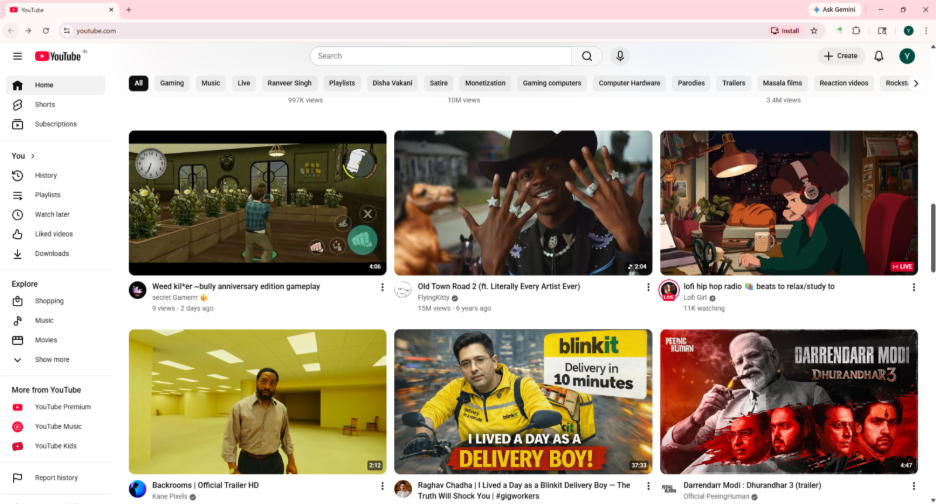 Open the YouTube app and locate the video you want to block