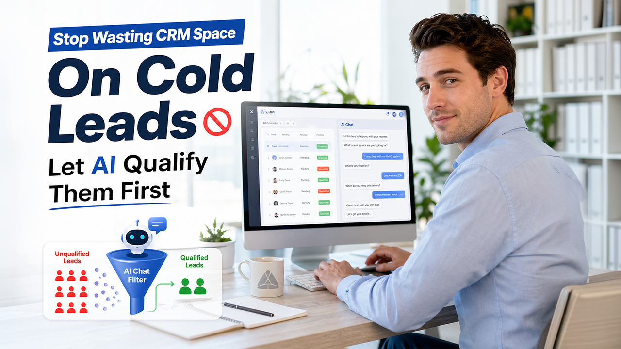 AI lead qualification process filtering cold leads before entering CRM pipeline