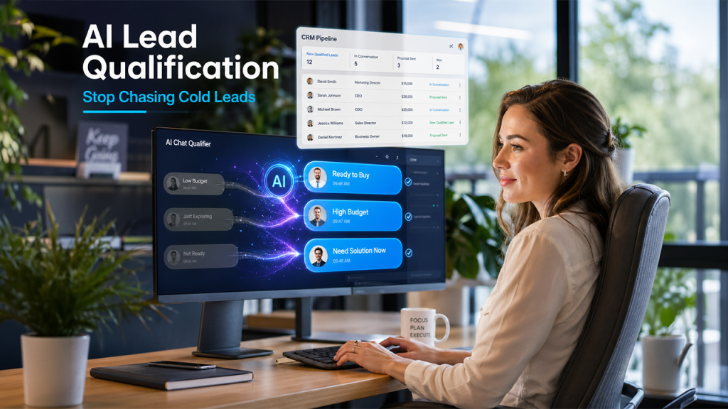 AI lead qualification example showing how businesses filter and qualify leads before CRM entry