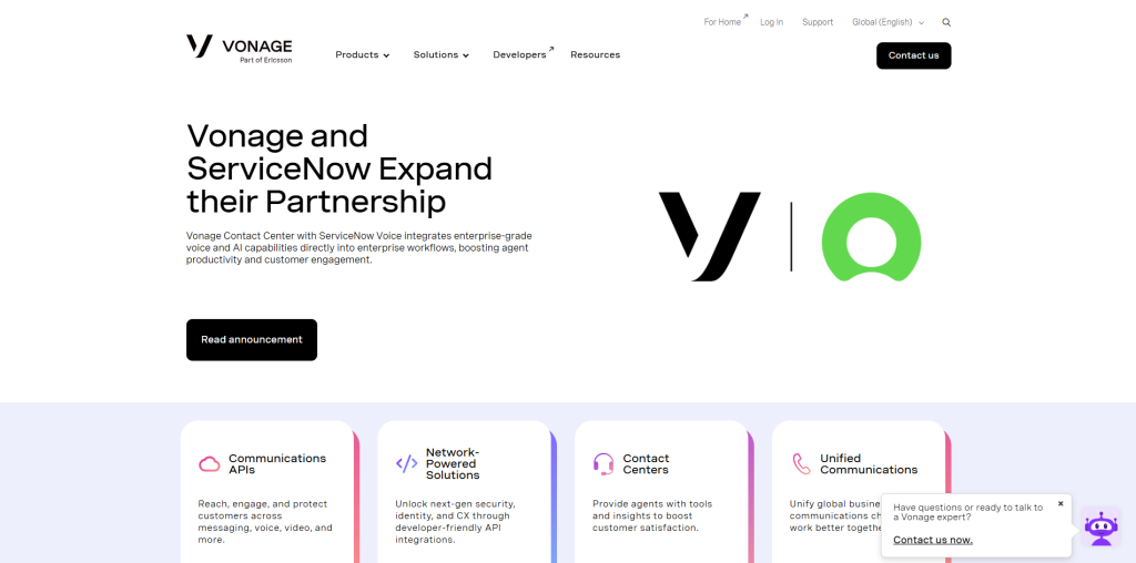 AI virtual receptionist by Vonage with developer-first customization and API-based call automation