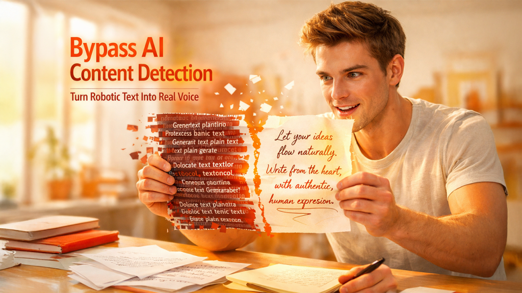 Bypass AI content detection manually by editing sentences, improving tone, and using natural writing style