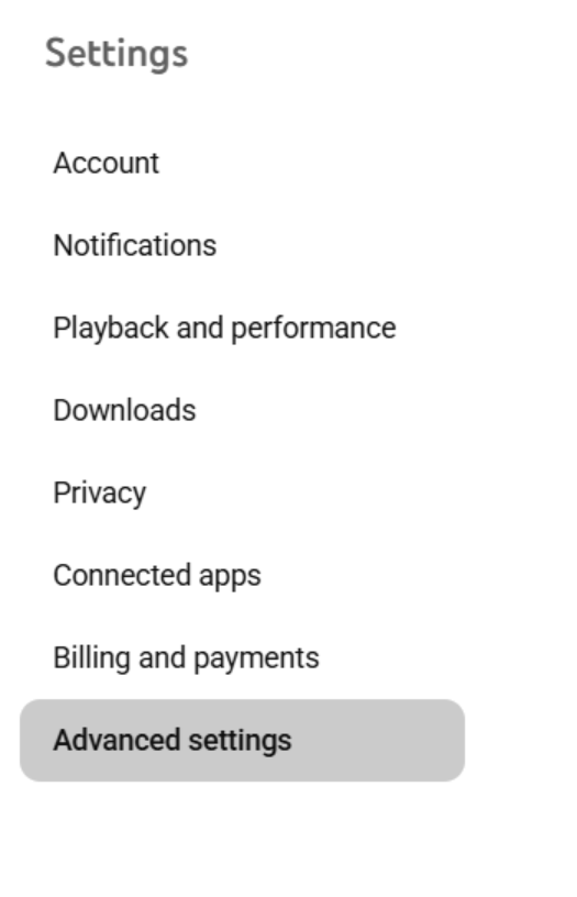 Go to “Advanced Settings