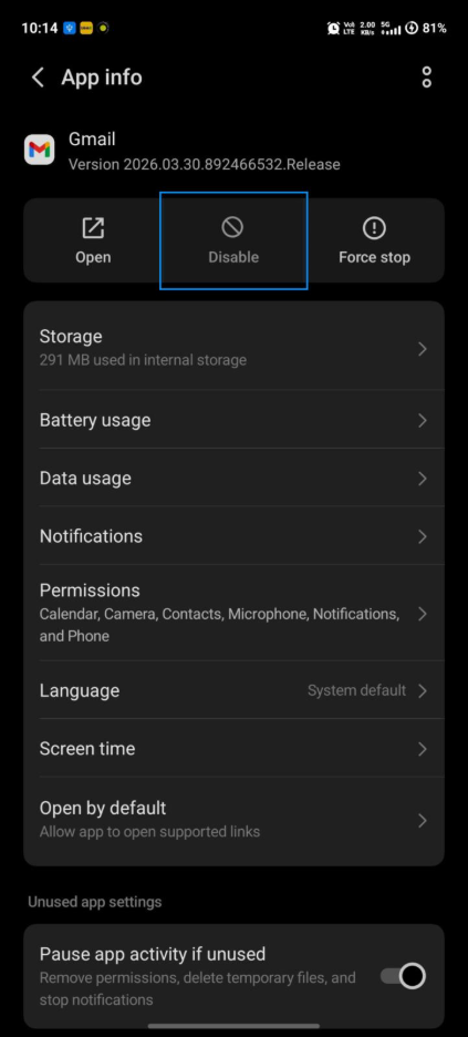 Hide or Disable Unused Apps for Better Organization  