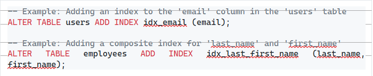 Indexing Wisely