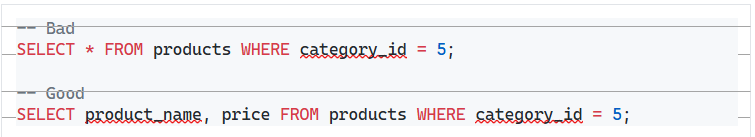 Optimize SELECT Statements