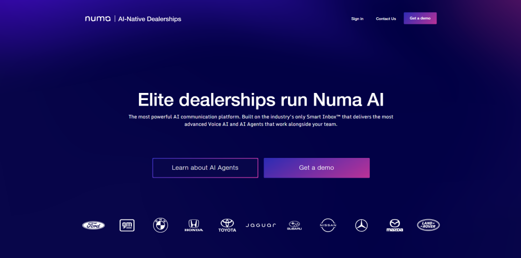 AI virtual receptionist Numa handling missed calls and customer messages for local and multi-location businesses