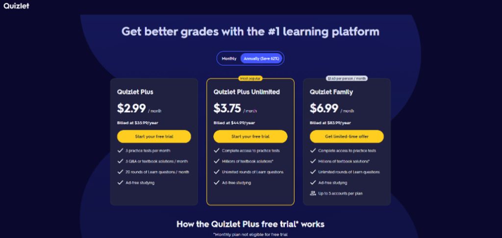Quizlet Pricing