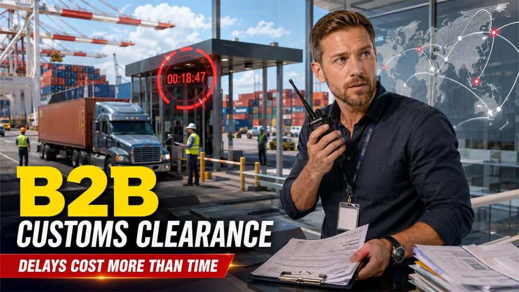 B2B customs clearance specialists helping businesses prevent shipment delays and maintain supply chain efficiency