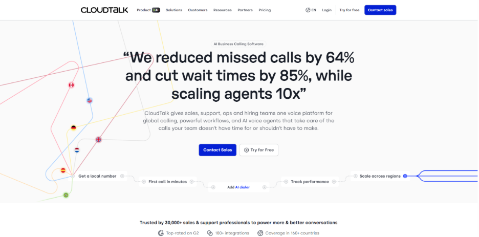 CloudTalk AI voice agent for outbound calling with automated lead qualification, appointment booking, and CRM integration