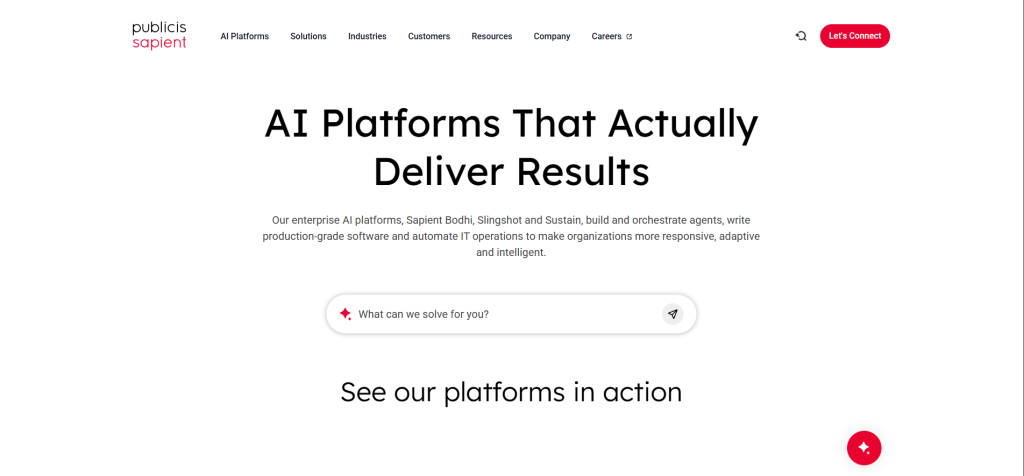 Publicis Sapient delivering consumer goods technology solutions through digital transformation, commerce engineering, and customer experience innovation.