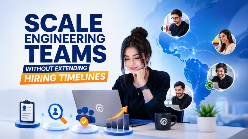 Software developers in LATAM helping companies scale engineering teams quickly without extending hiring timelines through nearshore staff augmentation.