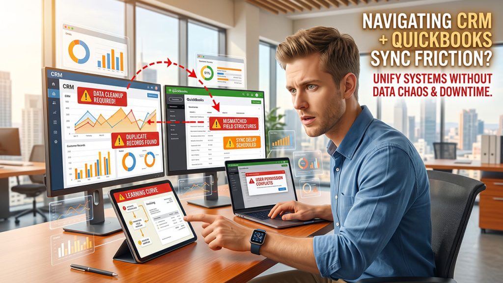 Prevalent Challenges When Incorporating CRM with QuickBooks  