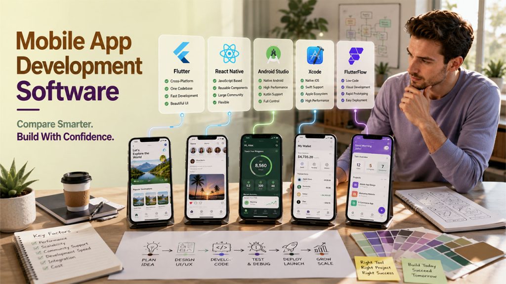 What Is the Best Software for Mobile App Development Top 5 Tools