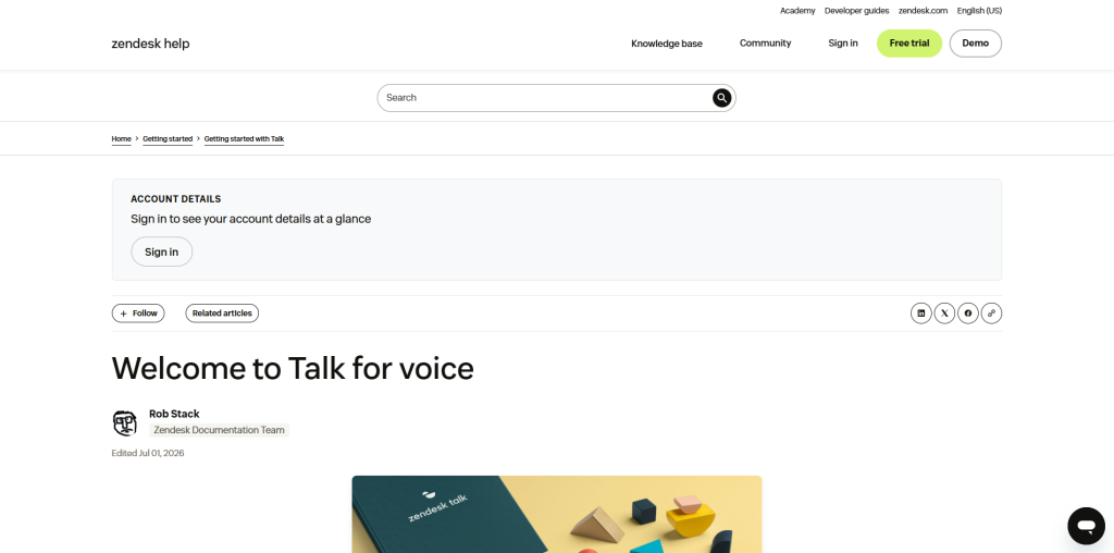 Zendesk Talk