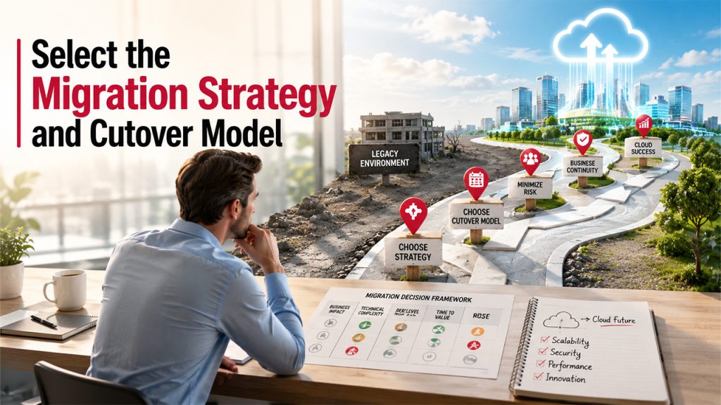Selecting the right migration strategy and cutover model to migrate legacy application to cloud