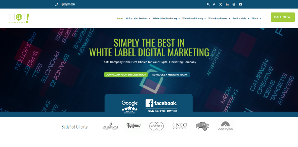 White Label Marketing services by That! Company for agencies